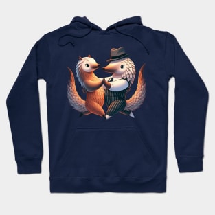 Cute Couple Pangolins Dancing Tango Pango-Tango Hoodie